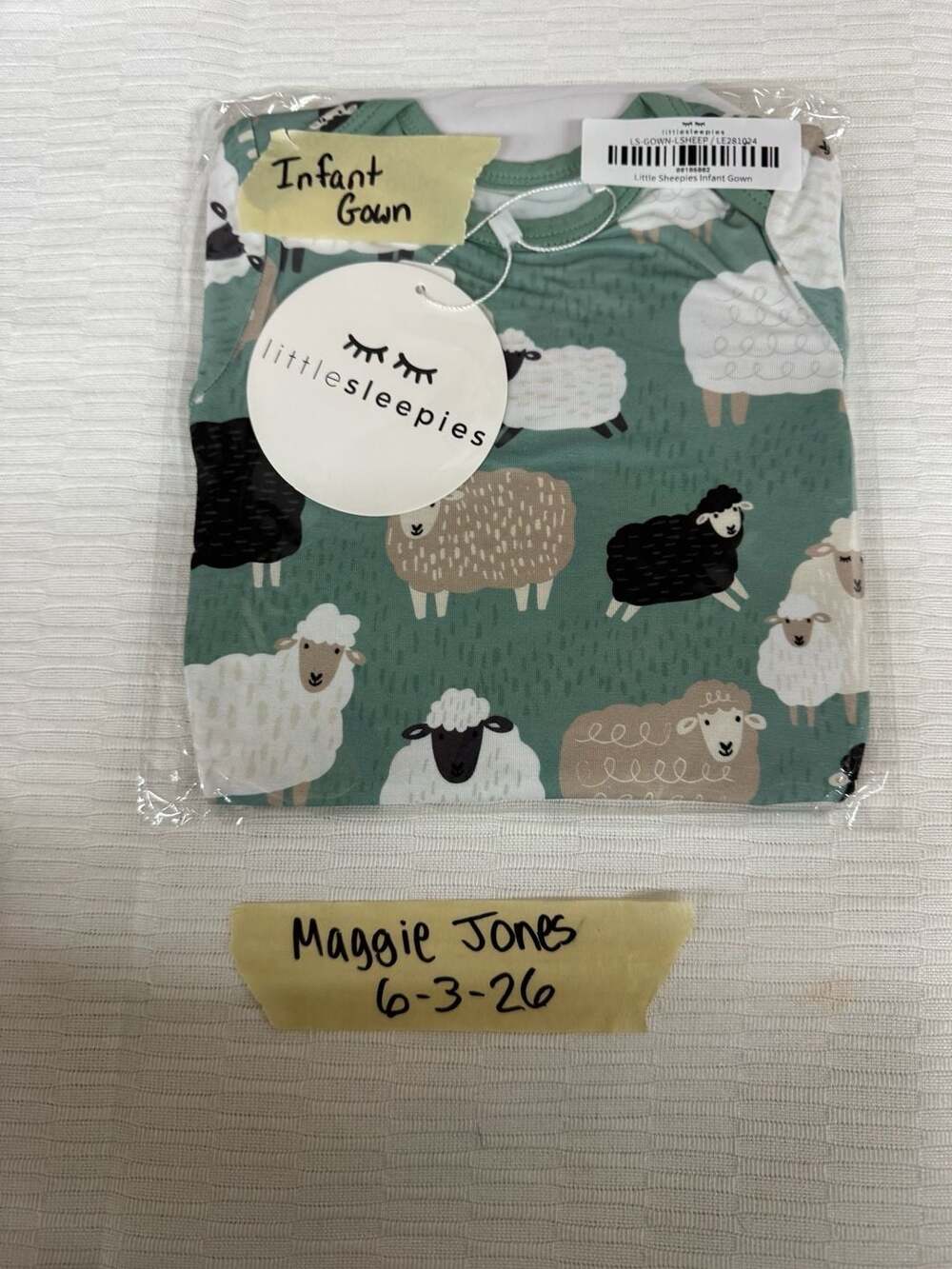 Little Sleepies Little Sheepies Bamboo Viscose Infant Gown